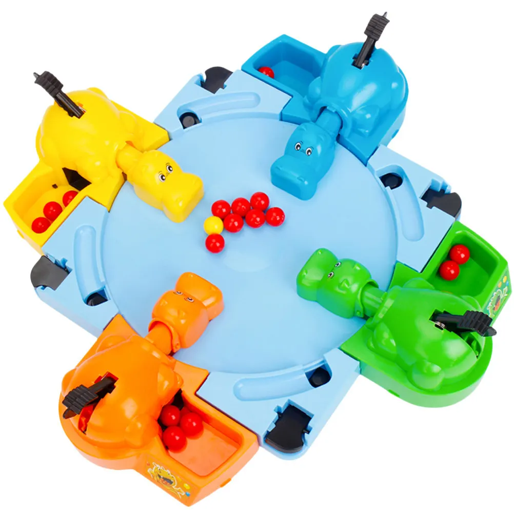 1Set Interactive Marble Hippo Game for Toddlers Preschoolers Enhances Fine Motor Skills Cognitive Development Screen Free Fun
