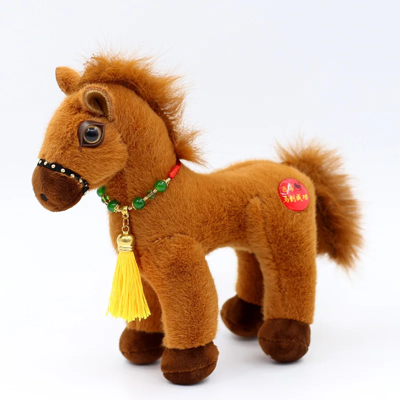 

20cm 3pcs Year Of The Horse Mascot Zodiac Horse Doll Horse To Success Plush Toy Company Annual Meeting Event Gifts