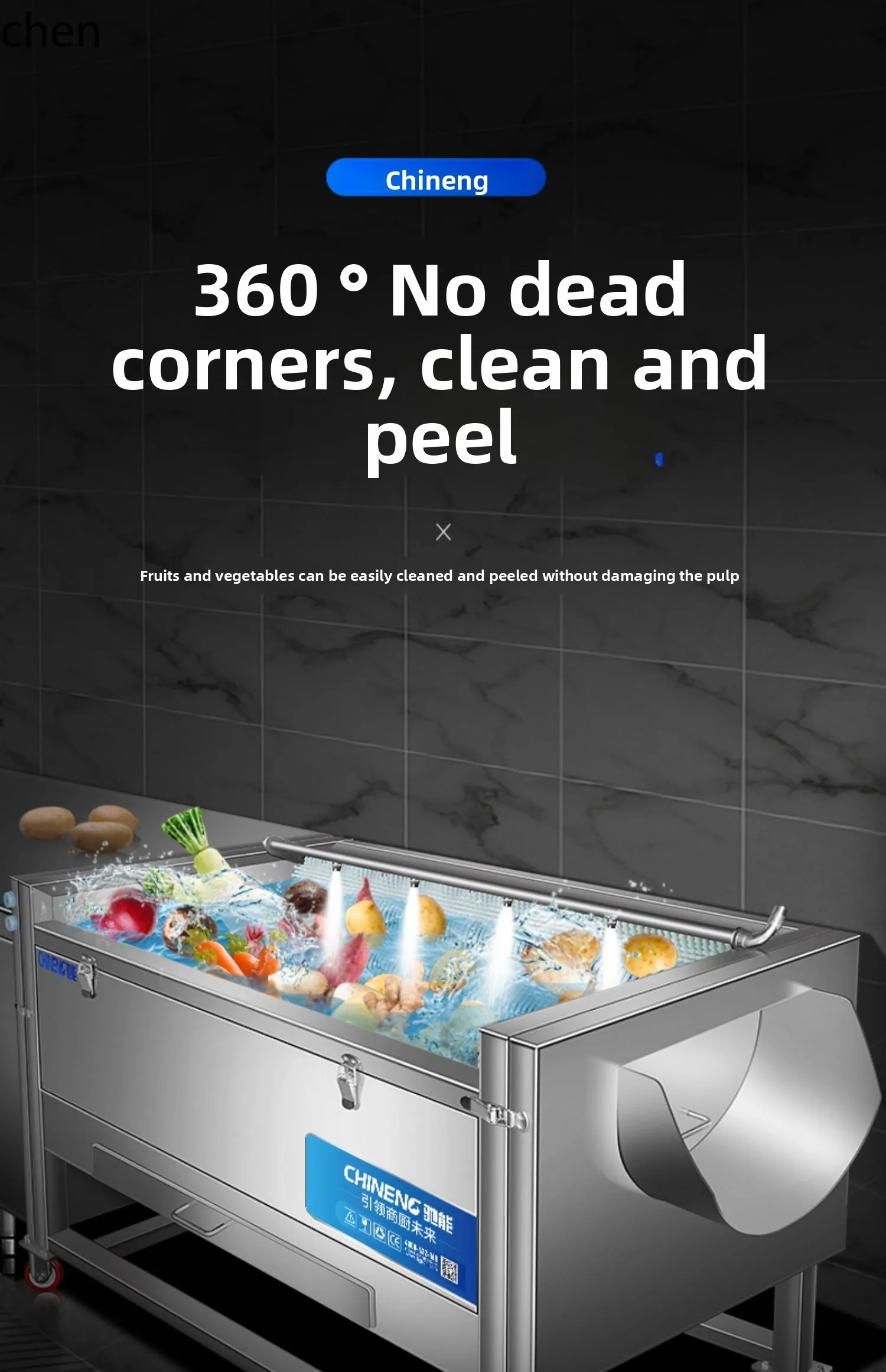 Pelapatate HXL, spazzola automatica, sbucciatrice commerciale di frutta e verdura, sbucciatrice e pulizia