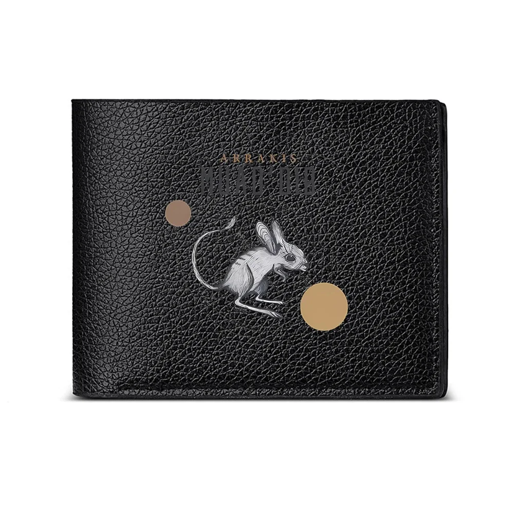 Mouse And Circle Design Men S Wallet Card Holder Casual Business Fashion Print Style Accessory For Everyday Use