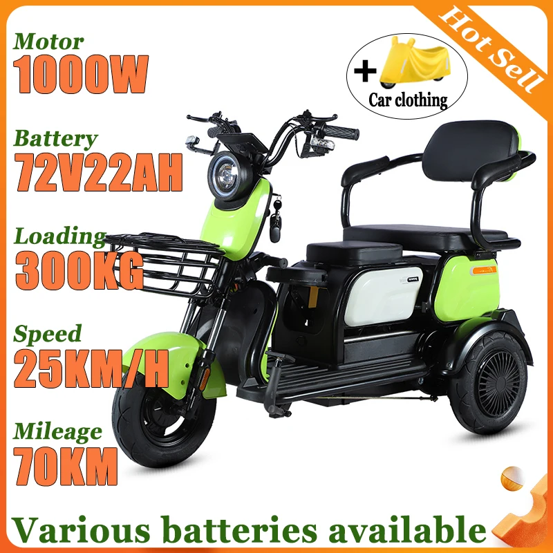 

Новый электрический самокат для пожилых людей Miss Pick Up and Drop Off, детский мобильный самокат со съемной батареей и корзиной, электрический трехколесный велосипед