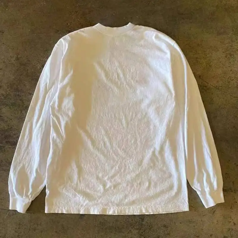 Long Sleeve 310 Pure Cotton Men's T-Shirt Upward Hero Non-Light American Style Couple's T-Shirt Youth Loose Fit Printed Tee