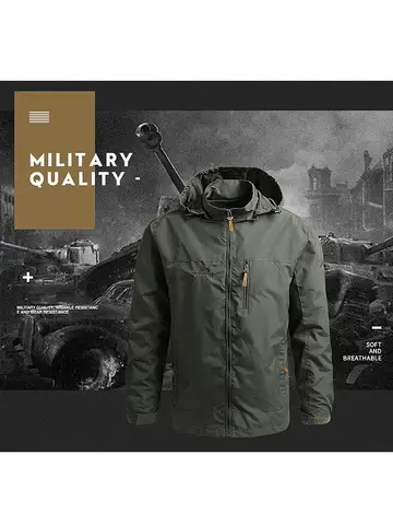 Windbreaker Men Tactical Jacket Waterproof Outdoor Hooded Coat Sports Military European Size S-5XL Field Climbing Thin Outwear