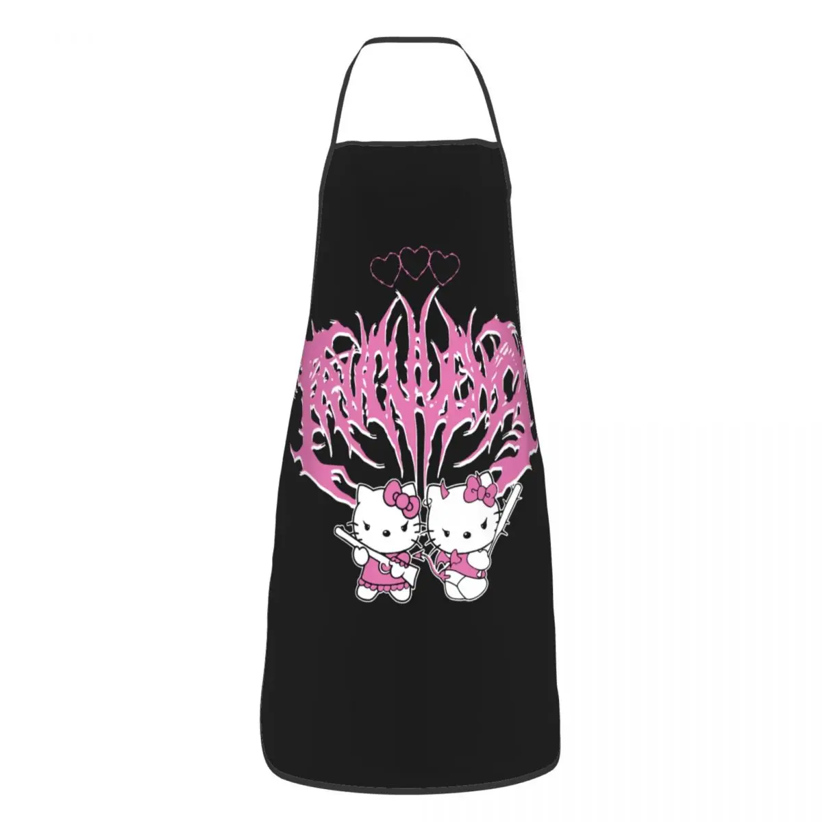 Funny Cool Girl Apron Men Women Unisex Kitchen Chef Hello Kitty Tablier Cuisine Cooking Baking Painting