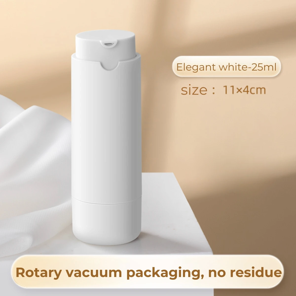 

Travel vacuum lotion bottle rotating invisible face cream liquid foundation cosmetics packaging bottle