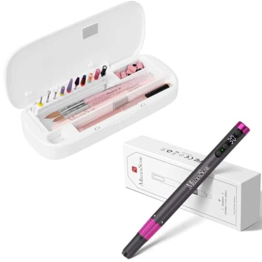 

Портативная электрическая дрель для ногтей с акриловым футляром для хранения инструментов, для домашнего использования, черный пластиковый корпус, компактный дизайн, высокоскоростной ротор