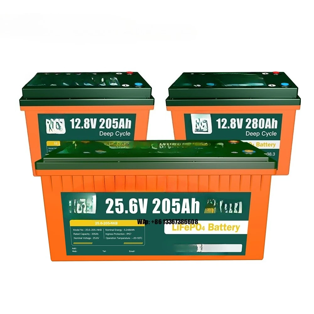 solar 12V Lifepo4 battery core 25.6V 205Ah 280Ah energy storage lithium-ion battery 24v energy power battery