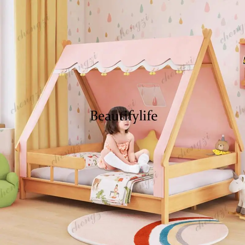 Luxuce Canopy Kids Beds Safety Expandable White Design Modern Kids Bed Princess Single Custom Lettino Per Bambini Furniture Home