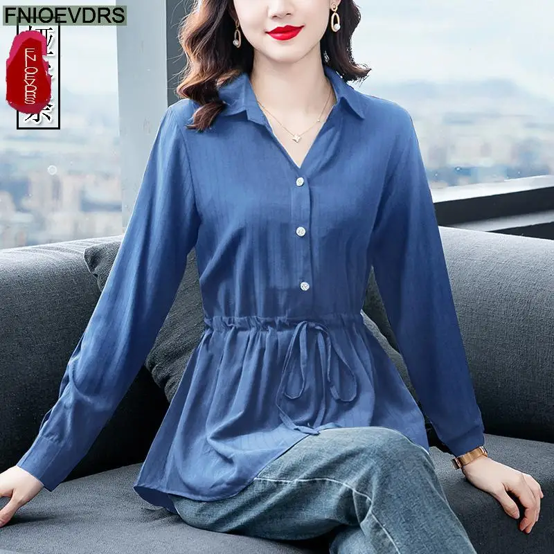 Green Tops For Women Summer Elegant Office Lady 2022 Spring Button Belly Peplum Shirt Long Blouse Tunic Camisas Blusas Feminina