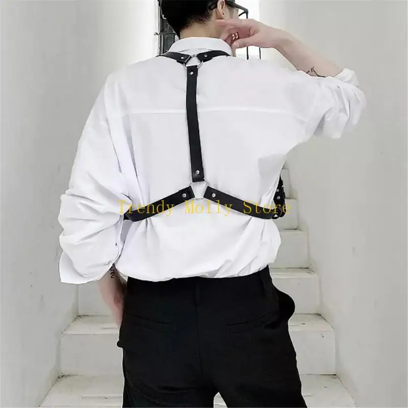 N5KB Rocker Body Body Associory Punk Harness Body Body Chain for Men Gothic Costumes