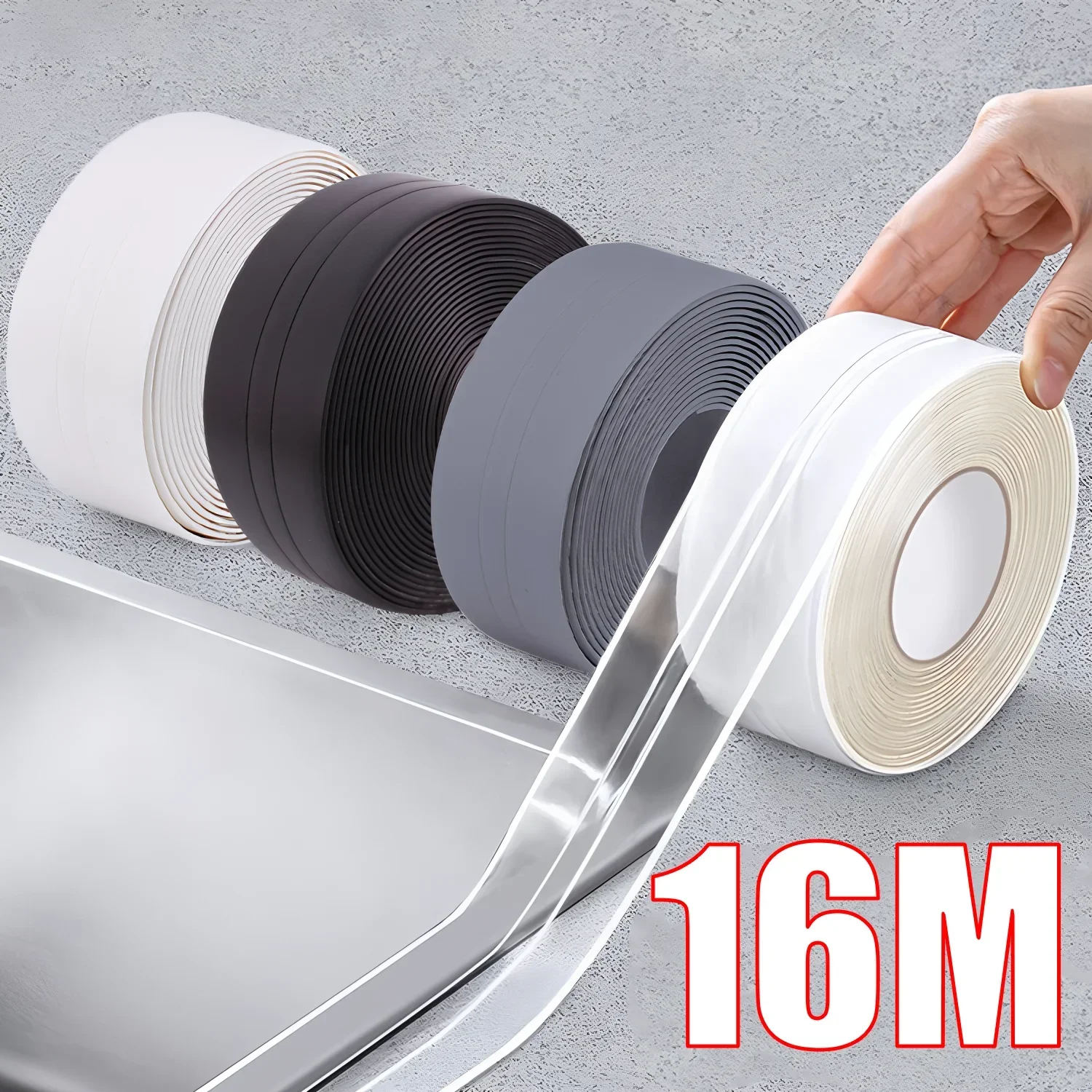 【セール中】防水シールテープストリップ PVC 自己粘着ウォールステッカー浴室のシャワーバスシールコーキングストリップキッチンシンク防カビ