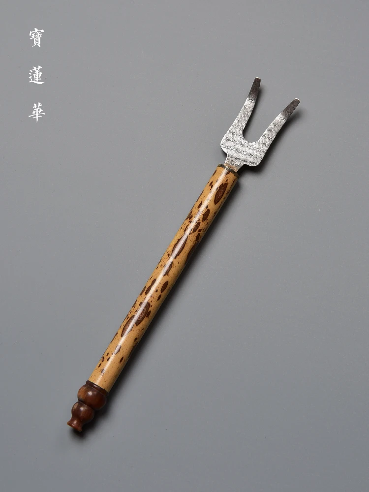 

Ручная работа, бамбуковая крышка для чайника, вилка с нерегулярным узором, аксессуары для китайской чайной церемонии, бамбуковая текстура, универсальное применение