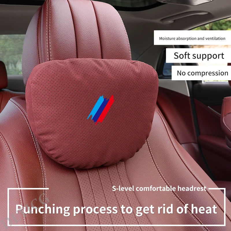 

For BMW M E39 E46 E60 E65 E82 E87 E90 E92 F26 F20 F30 F36 G05 G20 G30 Auto Headrest Neck Support Lumbar Cushion Soft Neck Pillow