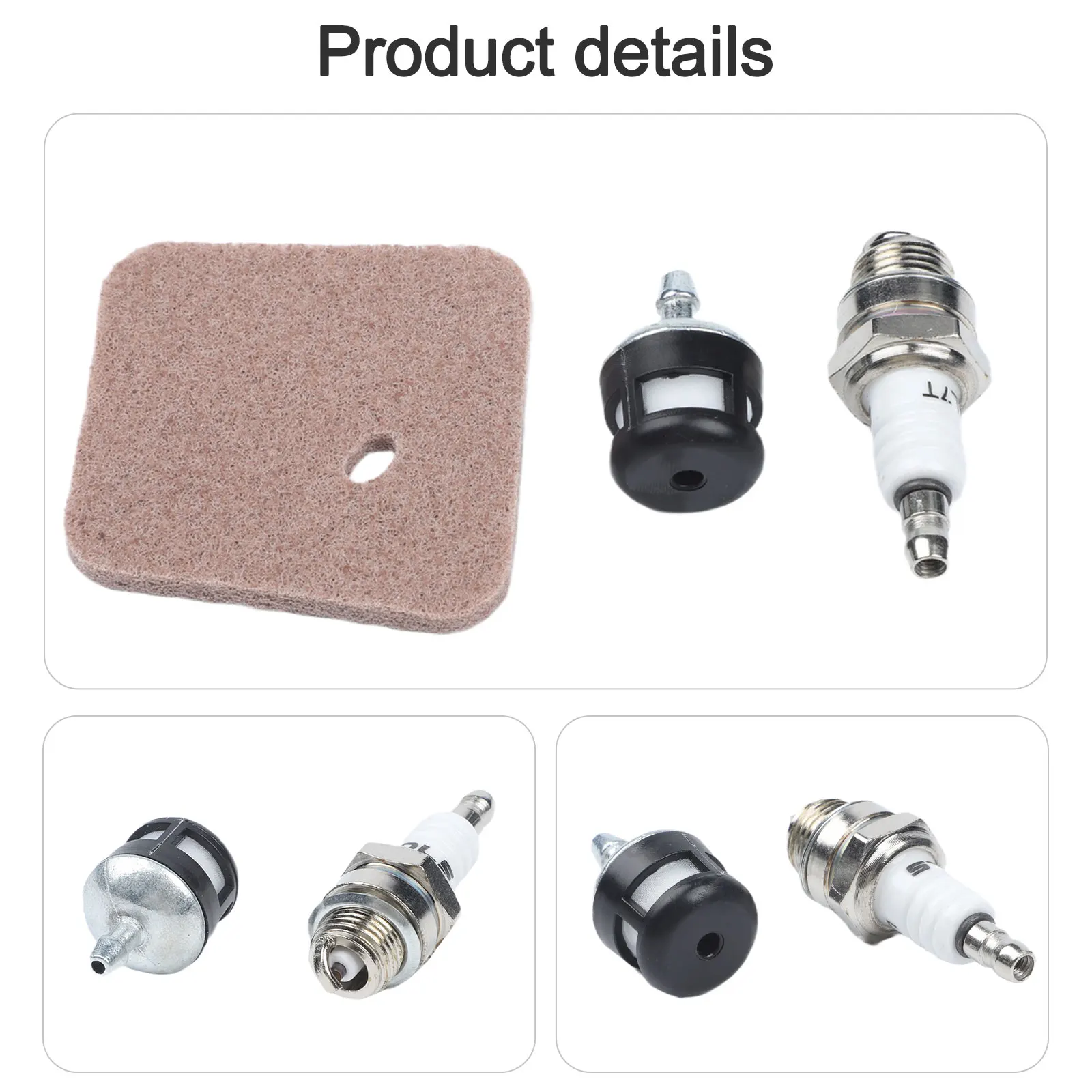 46 HS45 Hedge Trimmer Repair Kit with Air Filter Oil Filter and Sparkplug for Equipment Maintenance 41400074102