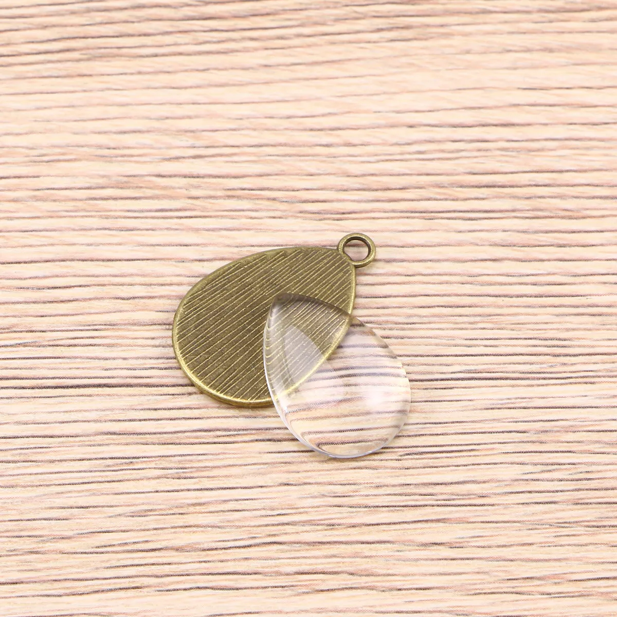 Alloy Pendant Trays Time Gem Setting Tray with Glass Dome for DIY Jewelry Charms Crafts Photo Pendants Gifts Pendant Trays - view 3