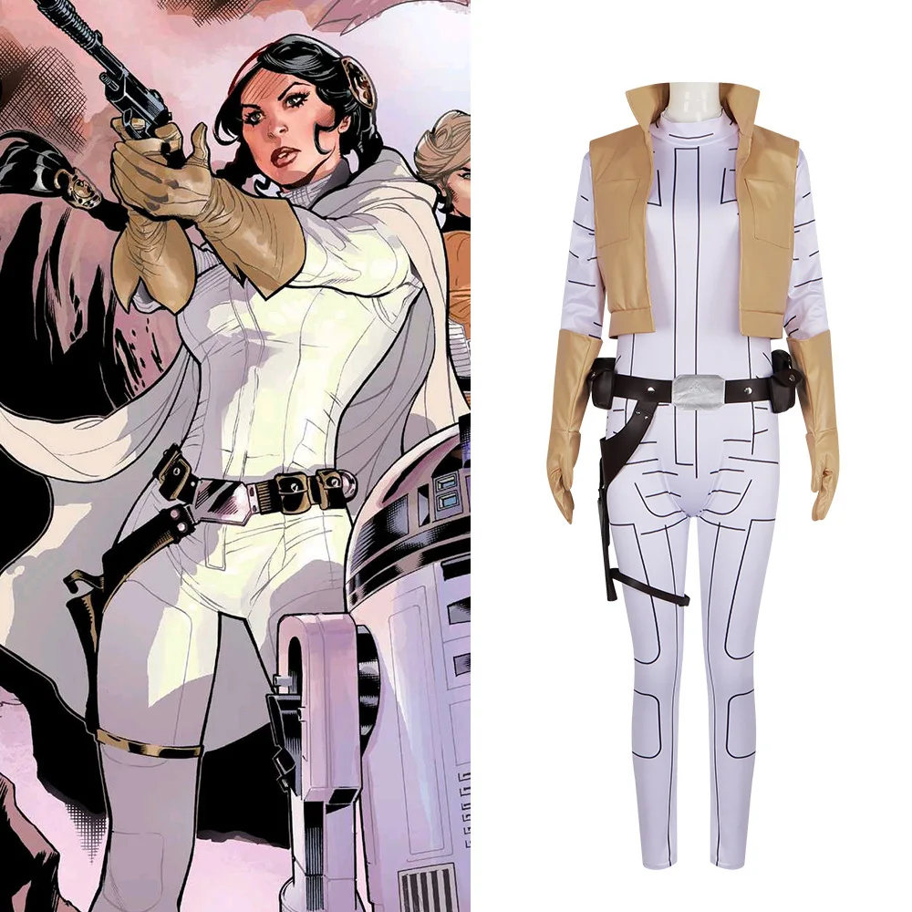 

- Princess Leia Cosplay Costume, Officially Licensed Princess Leia Character Costume, Stage Performance Costume