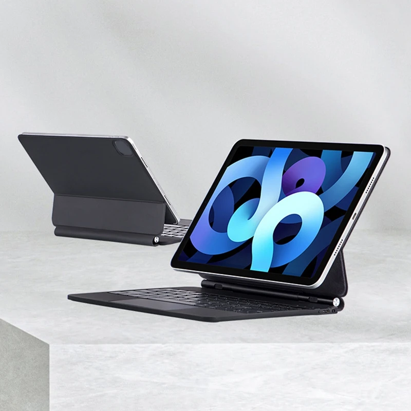 Magic Keyboard untuk Pro 11(2024), Smart Magnetic Case Keypad Hitam-A09I