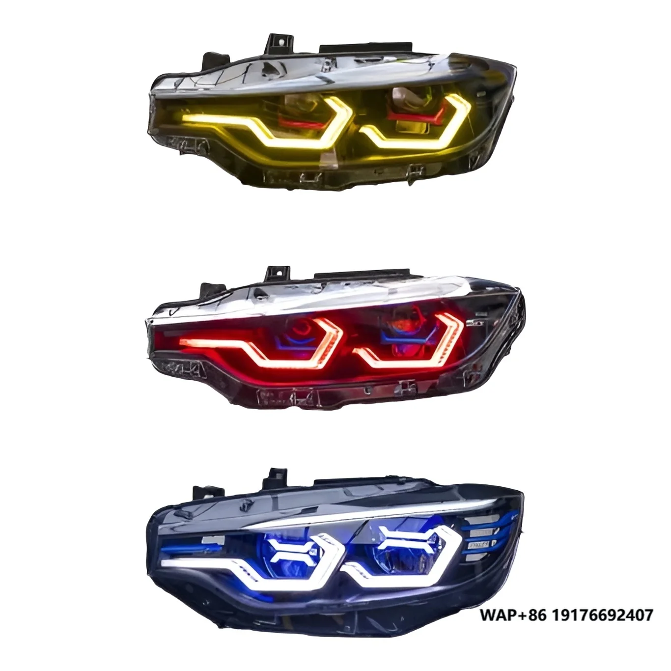 For 3/4 Series M3, M4, F35, F32, F36, F80, F82 Modified OSS ’Laser Headlamp Assembly 2013-2019 LED Dual-color