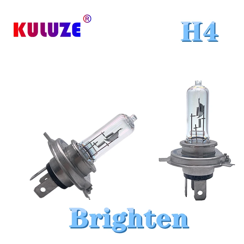 

2Pcs H4 12V60/55W Brightening Type P43t Car Quartz Halogen Automobile Headlamp Bulb Motorcycle Headlamp