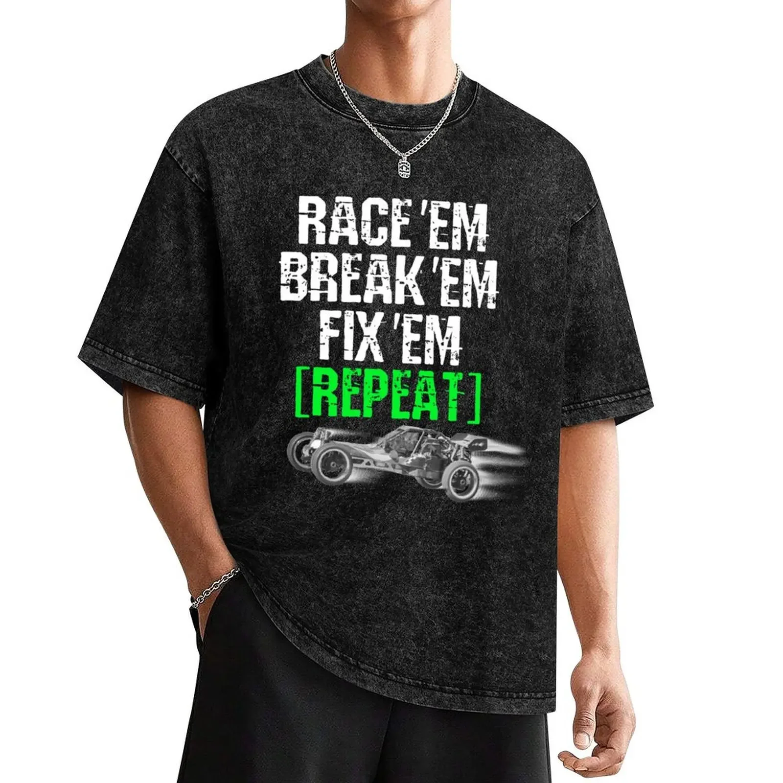 RC Car Shirt Race em Break em Fix em Repeat Radio Control Cars T-Shirt Short sleeve tee baggy shirts mens graphic t-shirts