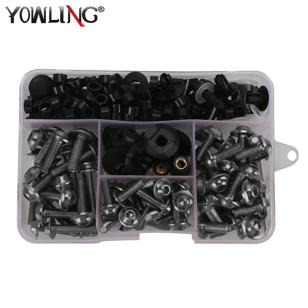 For HONDA XL1000/V/VARADERO XL 1000 1999-2013 2000 2001 2002 2003 2004 2005 Fairing Bolt Windscreen Nuts Fasteners Clips Screws