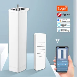Tuya สมาร์ท wFi/zigbee ม่านไฟฟ้าชัตเตอร์มอเตอร์ด้วย RF ระยะไกลแอปควบคุมด้วยเสียงสำหรับ Alexa Google Assistant Smartthings