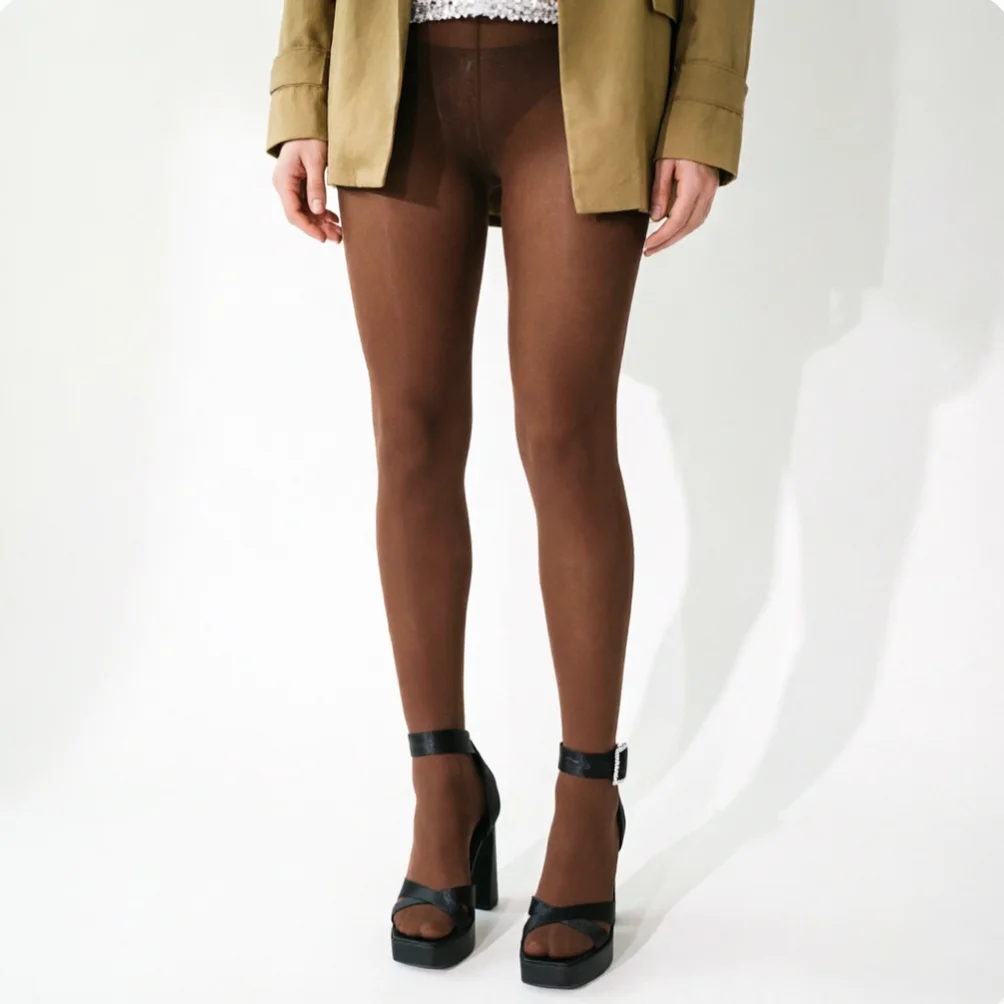 Moderne Kaffeebraune Strumpfhose 80D Eng Anliegende Samt-Bodystockings Sexy Leggings Damenunterwäsche Frühling Herbst Winter Strumpfhosen – Detail 2
