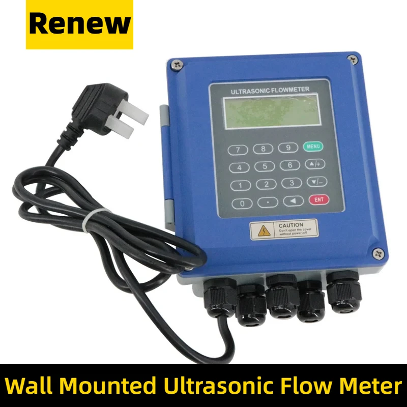 TUF-2000B-TM-1 Transducer DN50mm-DN700mm Ultrasonic Liquid Flowmeter Wall Mounted Type ModBus Water Flow Meter