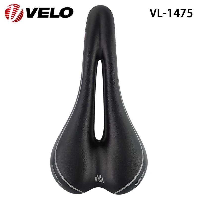 

VELO Bike Cushion PU Leather Breathable Comfortable Hollow gel GEL Polyurethane Shockproof MTB Road Bicycle Saddle VL-1475 1 PCS