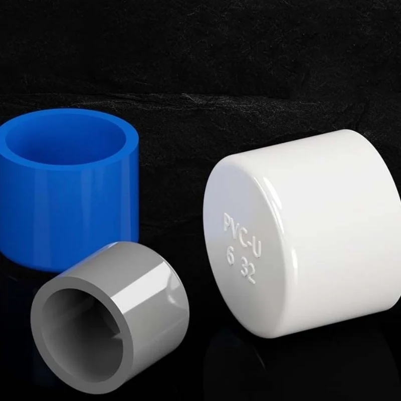 White /Blue /GrayEnd Cap Plug PVC Tube Joint Pipe Fitting Coupler Water Connector For Aquarium Fish Tank ID16/20/25/32mm-200MM