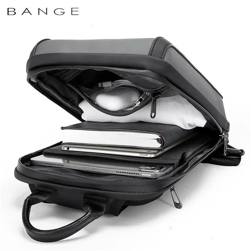 Bange-Bolso de pecho multifuncional para hombre, bandolera Oxford de hombro, sencillo y elegante, para viaje corto