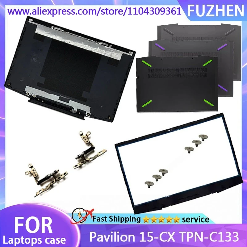 

New Cover For Pavilion 15-CX TPN-C133 LCD Rear Cover/Front Frame/hinge/Top Cover Silver Green Purple L20314-001 L20313 L20315