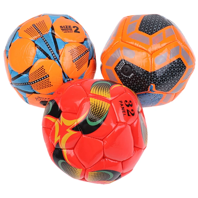 1 pelotas de fútbol tamaño 2 pelota PU + PVC pelotas de entrenamiento de fútbol fútbol Voetbal juego de deportes al aire libre entrenamiento práctica pelota 15cm