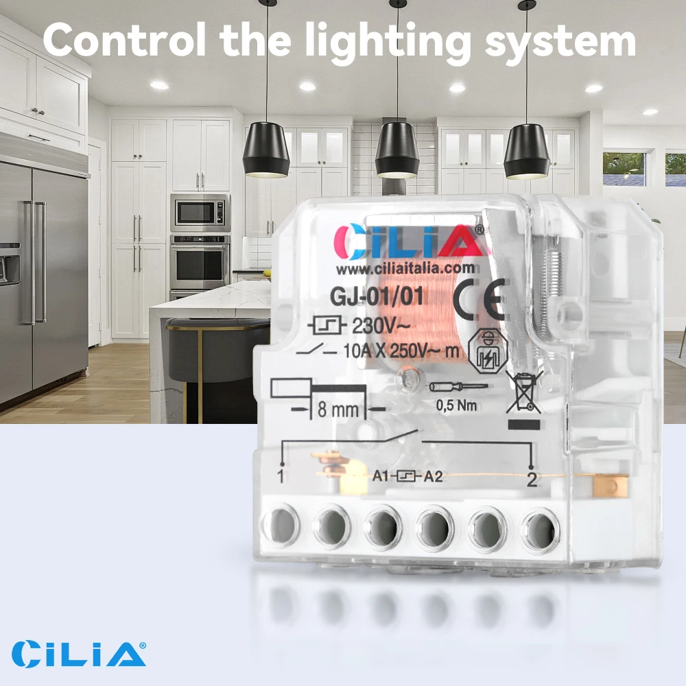 CILA مفتاح التتابع دفعة 230 فولت دفعة الكهروميكانيكية مع دائرة لفائف منفصلة واتصالات مع اتصال 1/2NO.