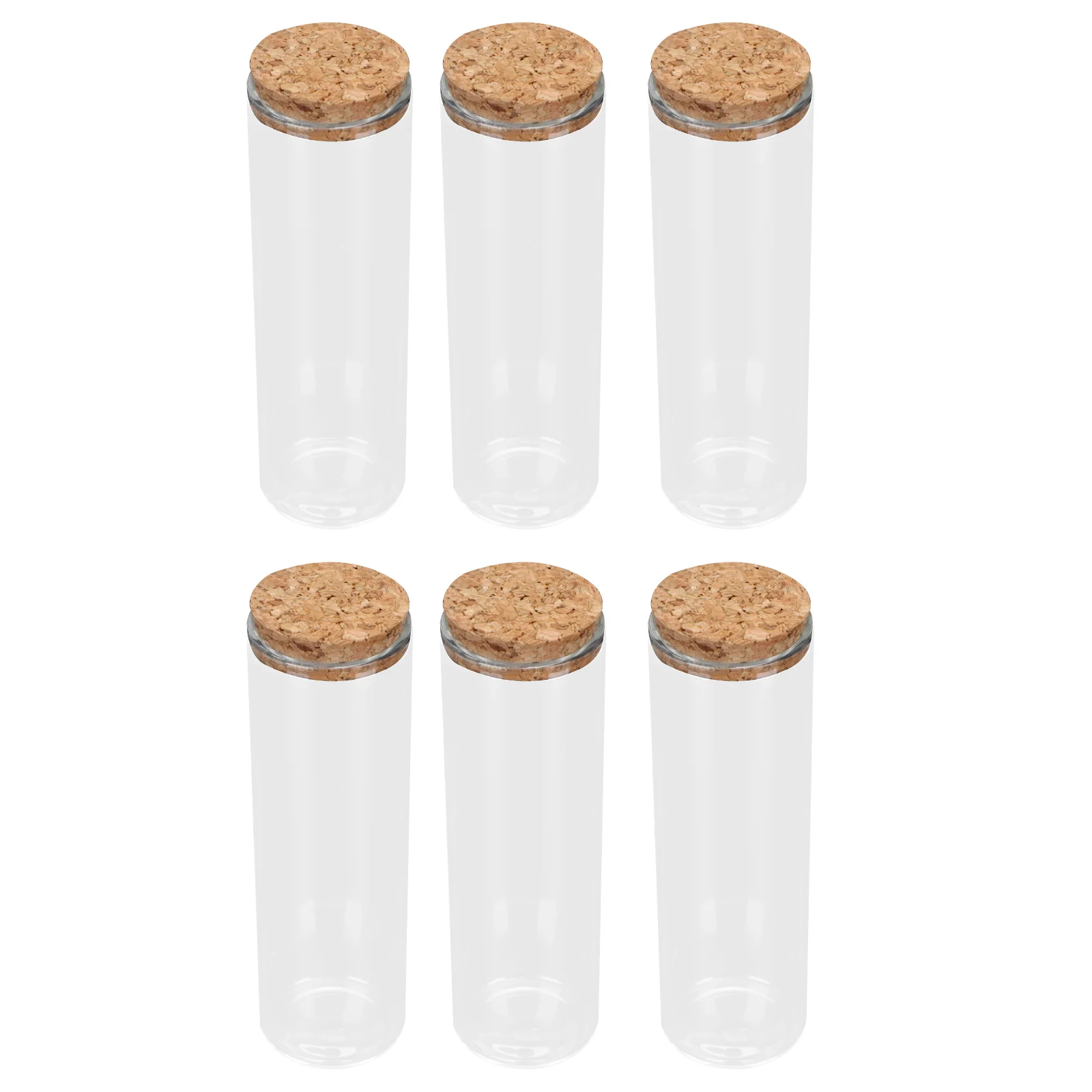 

6 Pcs Mini Bottle Test Tubes Cork Glass Candy Jar with Stoppers Storage Bottles