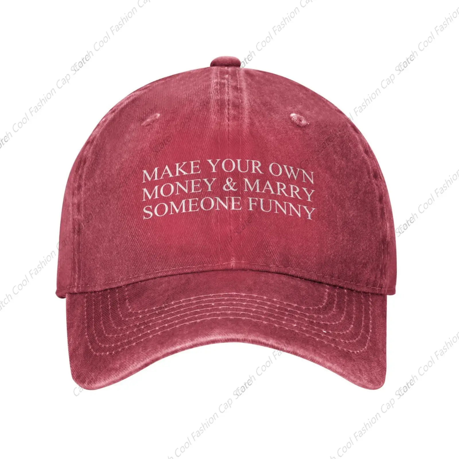 

Make Your Own Money and Marry Someone Funny Baseball Cap for Men Women Vintage Trucker Denim Hat Washed Cotton Fashion Unisex