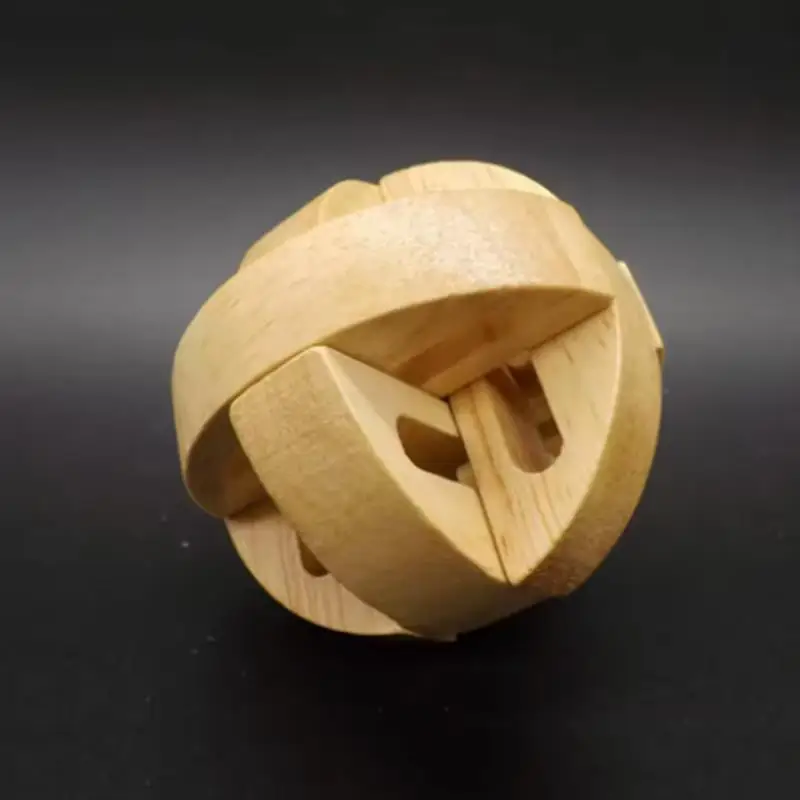 Palla magica Rompicapo in legno Puzzle Sblocco Giocattoli Assemblaggio e smarrimento Giochi mentali per bambini Adulti Sfida di test IQ