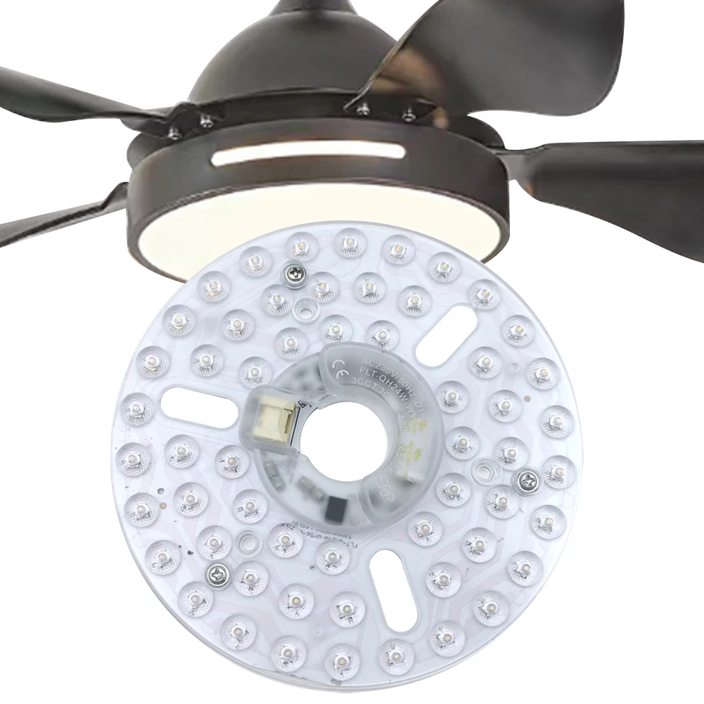 

3.9/4.9/6.2 Inch 3 Light Colors Ceiling Fan Light Retrofit Kit CRI90 Pendant Light Round Panel Flush Mount Ceiling Light Panel
