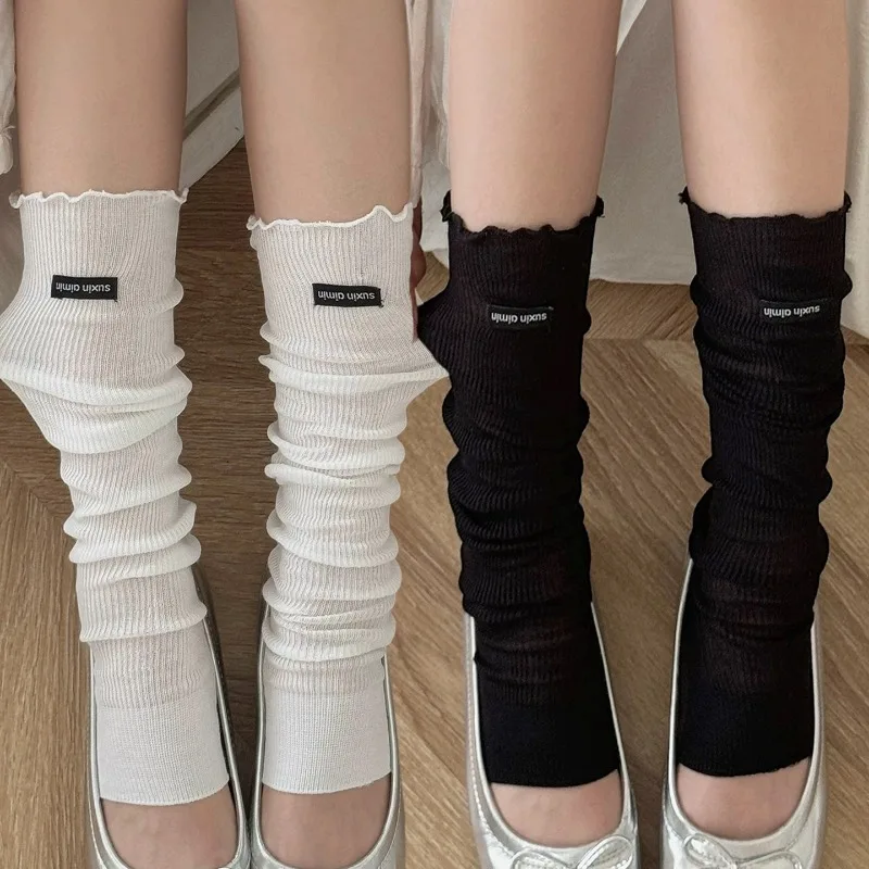 

Autumn Toeless Stockings Leg Warmers Women Long Loose Knee-socks Foot Cover Girls Leg Warmers Socks Sweet Foot Cover Stockings