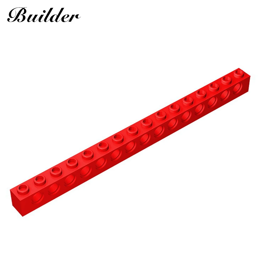 Little Builder 3703 Baustein DIY Baut Partikel MOC Technologie 1x16 Perforierter Ziegel 15 Löcher 4 Stück Spielzeug für Kinder – Detail 10