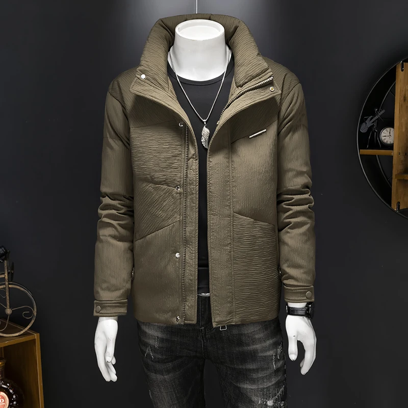 2024 new arrival winter jacket short style 90% white duck down jackets men,mens fashion thicken warm parkas winter down coat