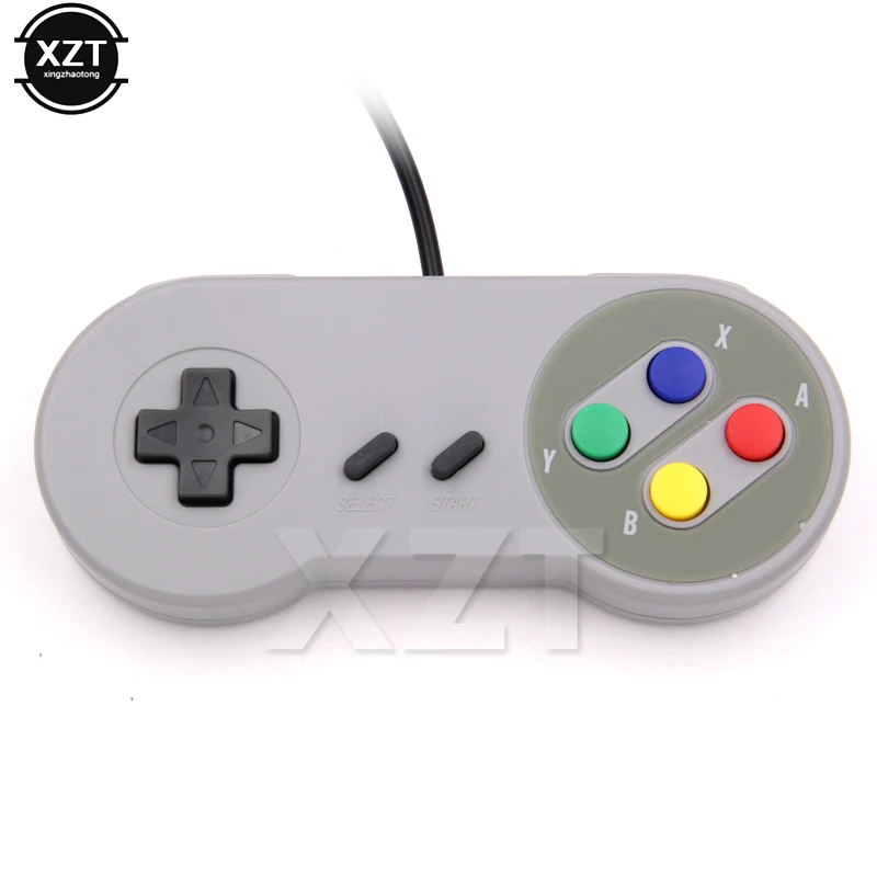 1Pcs สาย USB คอนโทรลเลอร์จอยสติ๊กสำหรับเล่นเกมจอยควบคุมเกมสำหรับ Nintendo SNES เกม Pad สำหรับ Windows PC สำหรับ Raspberry Pi 4 B