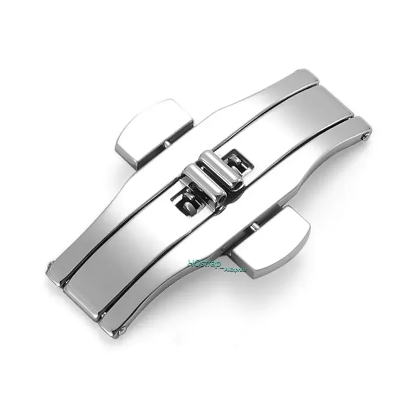 4mm 5mm 6mm Stainless Steel Buckle Butterfly Clasp Watch Band Button Double Press Folding Buckles