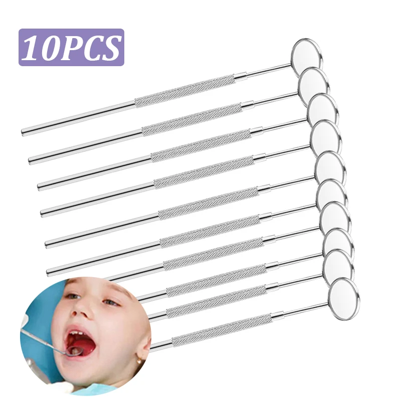 10 sztuk/zestaw Dental lusterko w kształcie ust reflektor sprzęt dentystyczny Dental lusterko w kształcie ust zestaw do pielęgnacji jamy ustnej