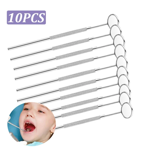 10 unids/set espejo Dental para la boca Reflector equipo de dentista espejo bucal Dental Kit de cuidado bucal