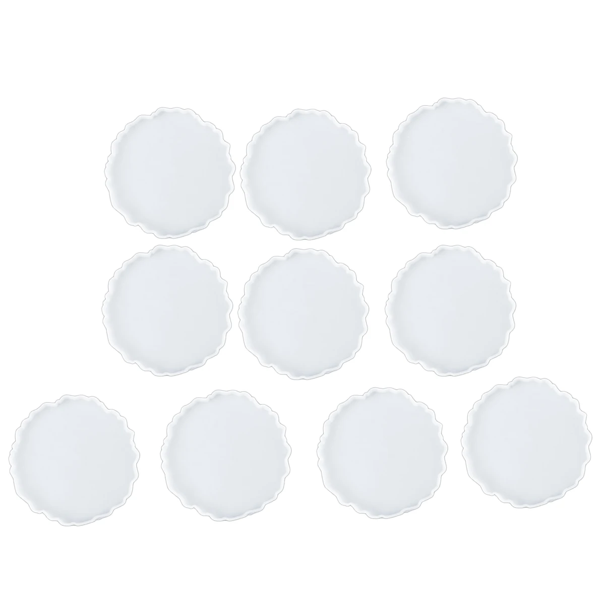 AT29-10 Pcs Silicone Agate Coaster Resin Casting Making Mold,Coaster Epoxy Molds Craft DIY, Home Decoration