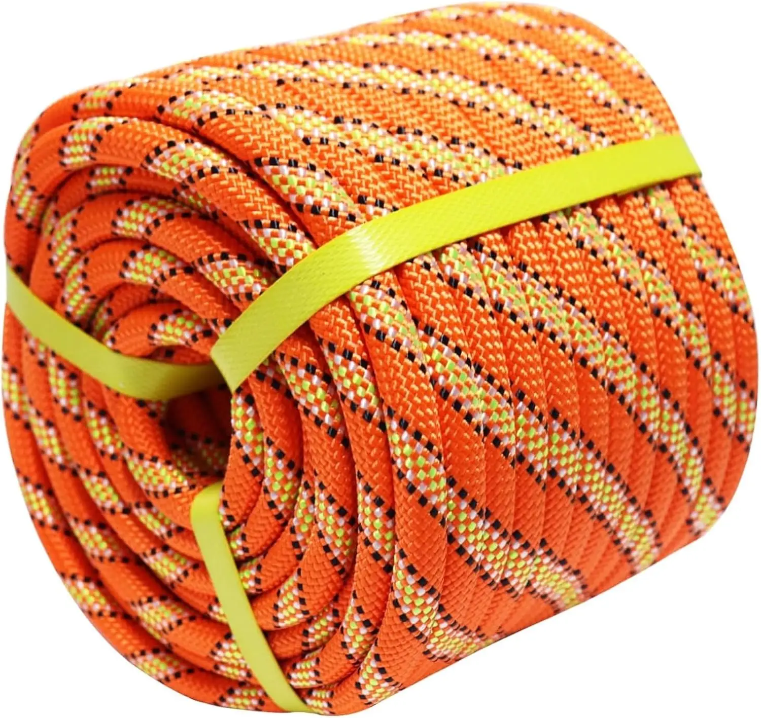 Arborist Rope Bull Rope Rborist Climbing Rope(1/2in x 200ft) Logging Rope 48 Strands for Pull, Swing, Knot (Orange)