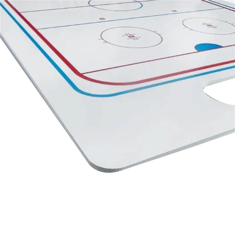 

White Ice Hockey Puck Training Match Coaching Clipboard Portable Ice Hockey Strategy Board Coach Gear