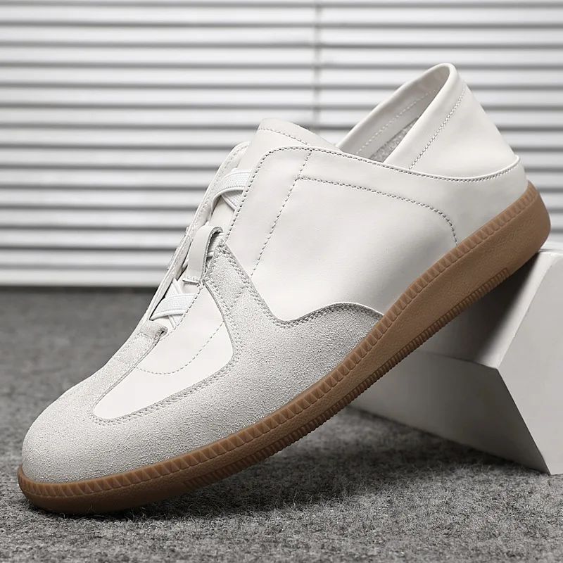 

Новая мужская обувь, повседневная обувь из коровьей кожи, белые туфли для скейтборда на плоской подошве, молодежные слипоны