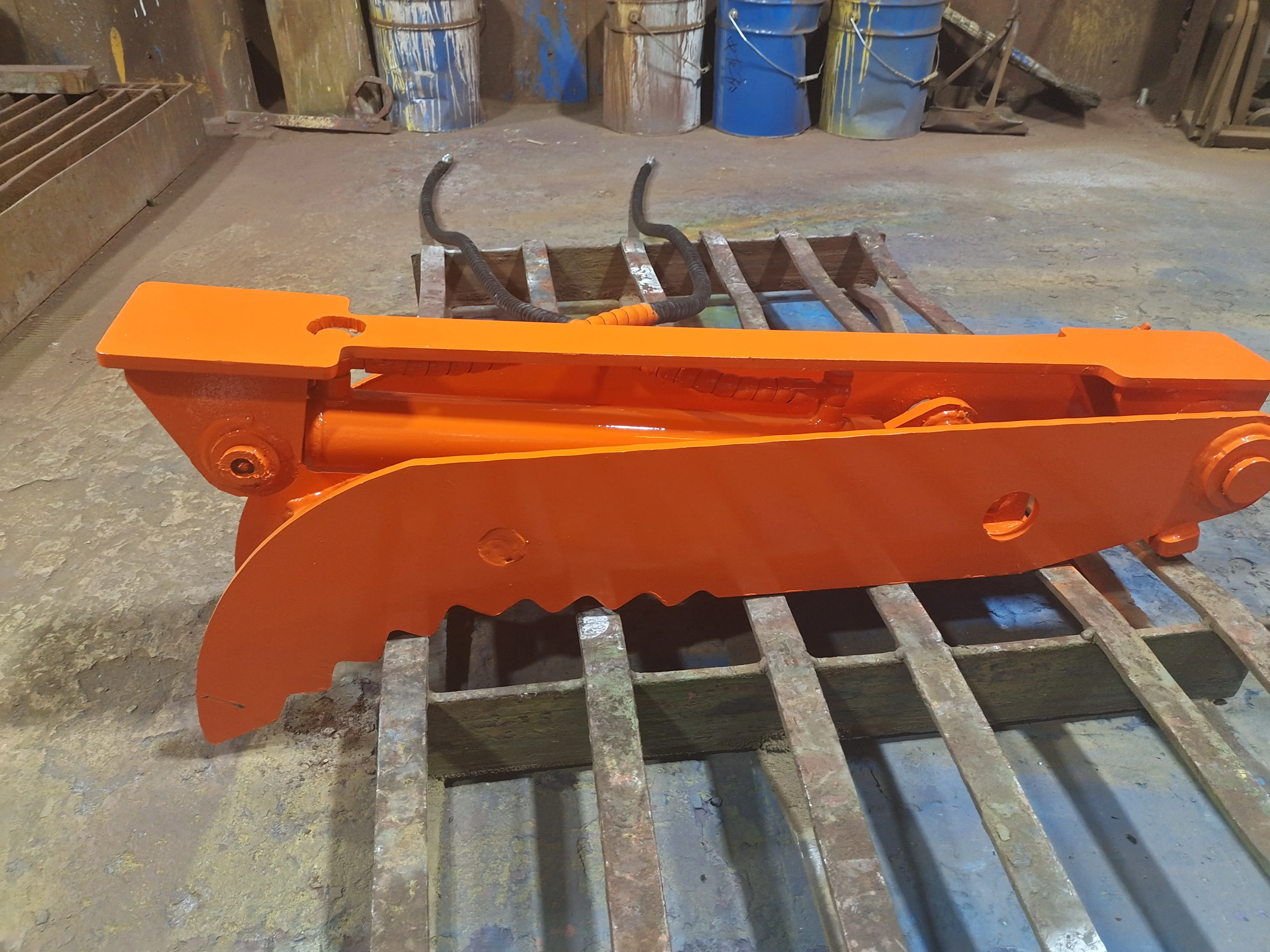 High Quality POWERROCK Hydraulic Bucket Thumb Grapple Cylinder for 5-9 Ton Excavators Q355B Material Farms Use 1 Year Warranty